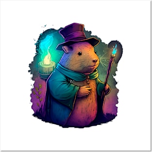 Wizard Capybara Posters and Art